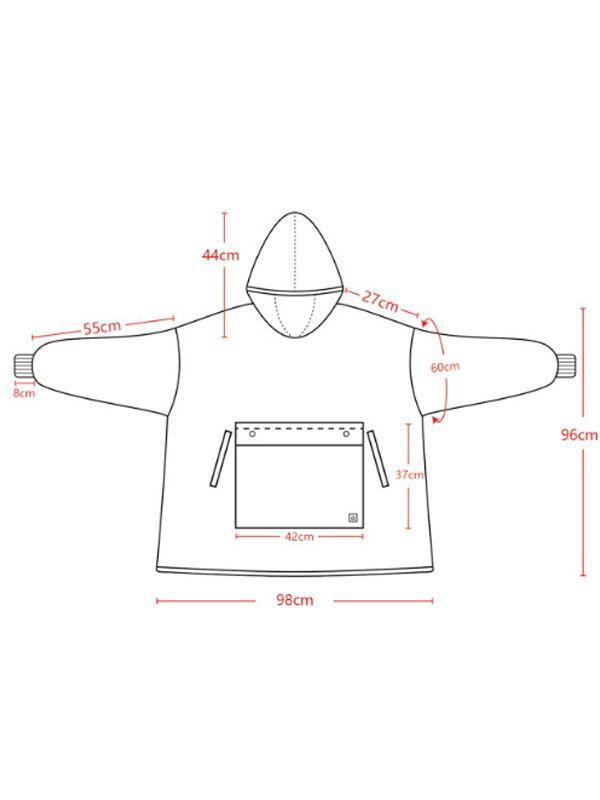 USB Heated Blanket Hooded Blanket Flannel Double-Layer Thickened Warm Pajamas