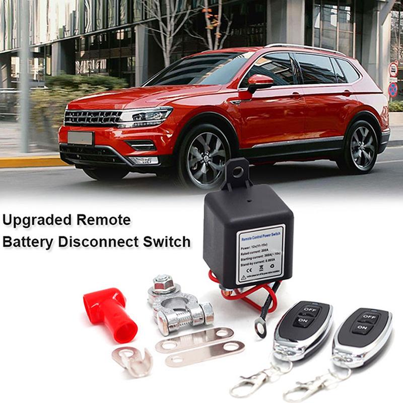 Wireless Remote Control Battery Relay Switch Car Starter, Remote Battery Disconnect Switch, Remote Start & Warm-Up/Cool-Down 12V