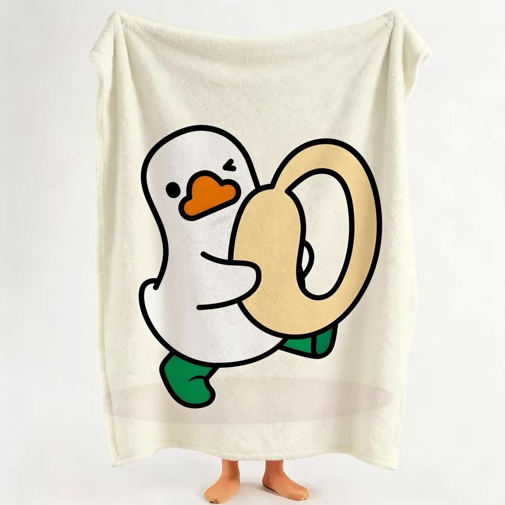 Character A Avatar D Duck Throw hot Flannel Throw Blanket Suitable for Sofa Living Room Bedroom soft 75cmx90cm