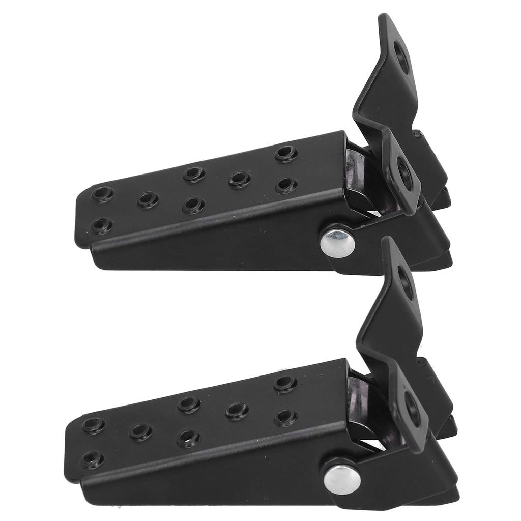 Foldable Footrest Foot Step Pegs Steel Pedal Black Universal for Retro Motorcycle ATV