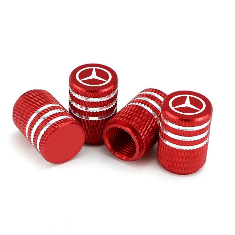 Car Tire Stem Valve Caps Dustproof Air Valve Caps For Mercedes benz E GLK CLS A W204 W213 W221 ML ABR Apple Tree c200 Accessorie OX6