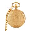 Vintage classic quartz pocket watch exquisite carved flip chain pendant men women pocket watches reloj