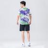 Anmurye Short Sleeve Table Tennis with Geometric Perfect for and and Stylish Summer Wear for Practice Size Men's T-Shirt Pattern, Badminton, Training,