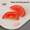 Food Prep Cutting Board Double-Sided with Non-Slip Handle Lightweight Plastic Chopping BPA-free Dormitory Kitchen Essentials for Fruit Meat