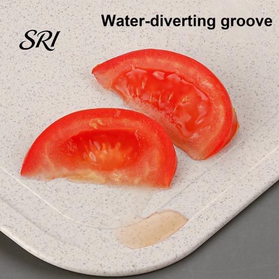 Food Prep Cutting Board Double-Sided with Non-Slip Handle Lightweight Plastic Chopping BPA-free Dormitory Kitchen Essentials for Fruit Meat
