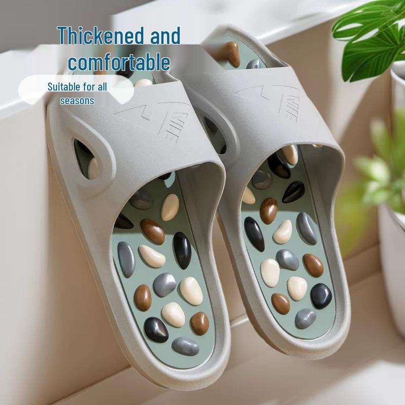 Men's Massage Acupressure Slippers - Non-Slip Sandals for Home Foot Therapy, Summer PVC Design