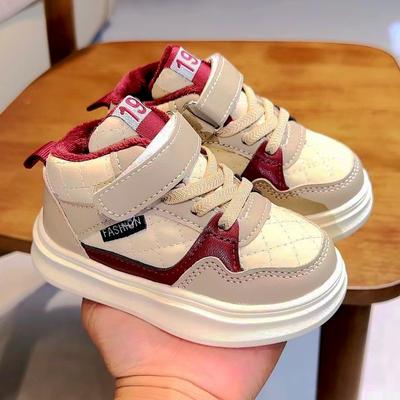 Winter New Children's Sports Shoes with Velvet and Cotton for Girls' Casual Board Shoes Boys' Shoes Bread Shoes