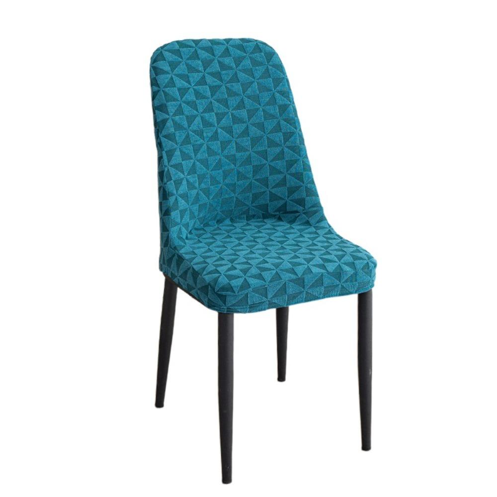 Soft Jacquard Arc Chair Cover Elastic Chair Protective Case Curved Seat Cover  Household