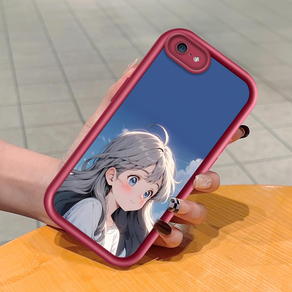 Mäkký silikónový štvorcový rebrík so vzorom tlače Kryt telefónu Plný kryt fotoaparátu Ochranné gumené puzdro odolné voči nárazom pre iPhone Infinix Tecno OnePlus
