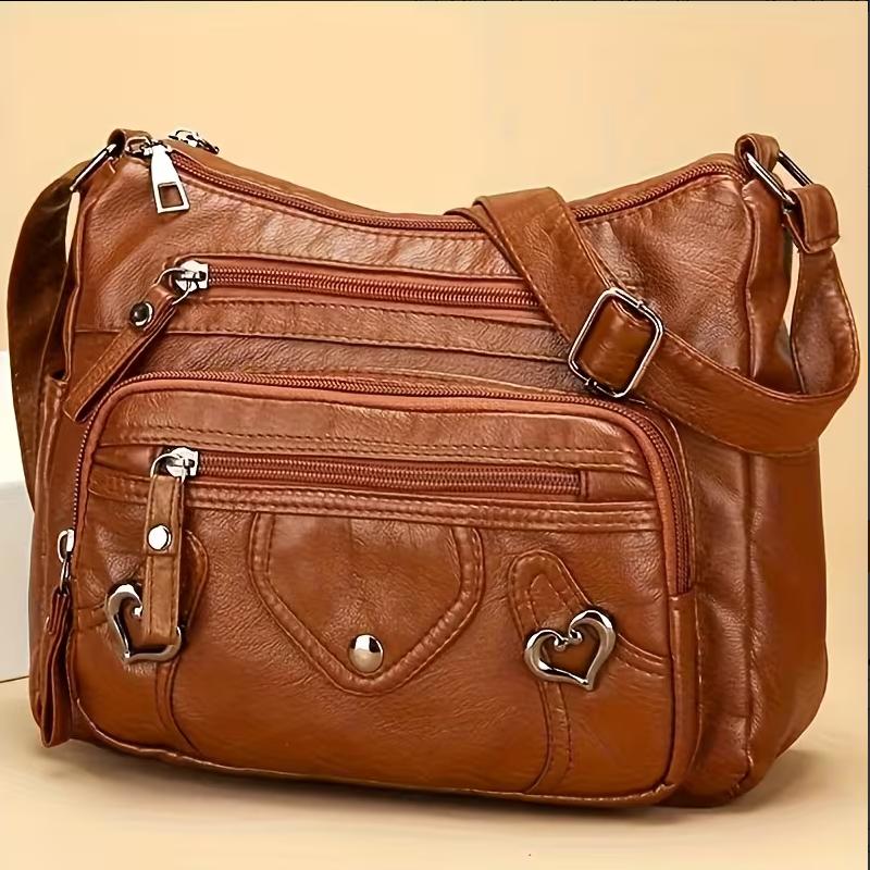 Mehrere Taschen Weiches Leder Umhängetasche Luxus Geldbörsen Handtaschen Damen Tasche Designer Schulter Messenger Bags für Damen