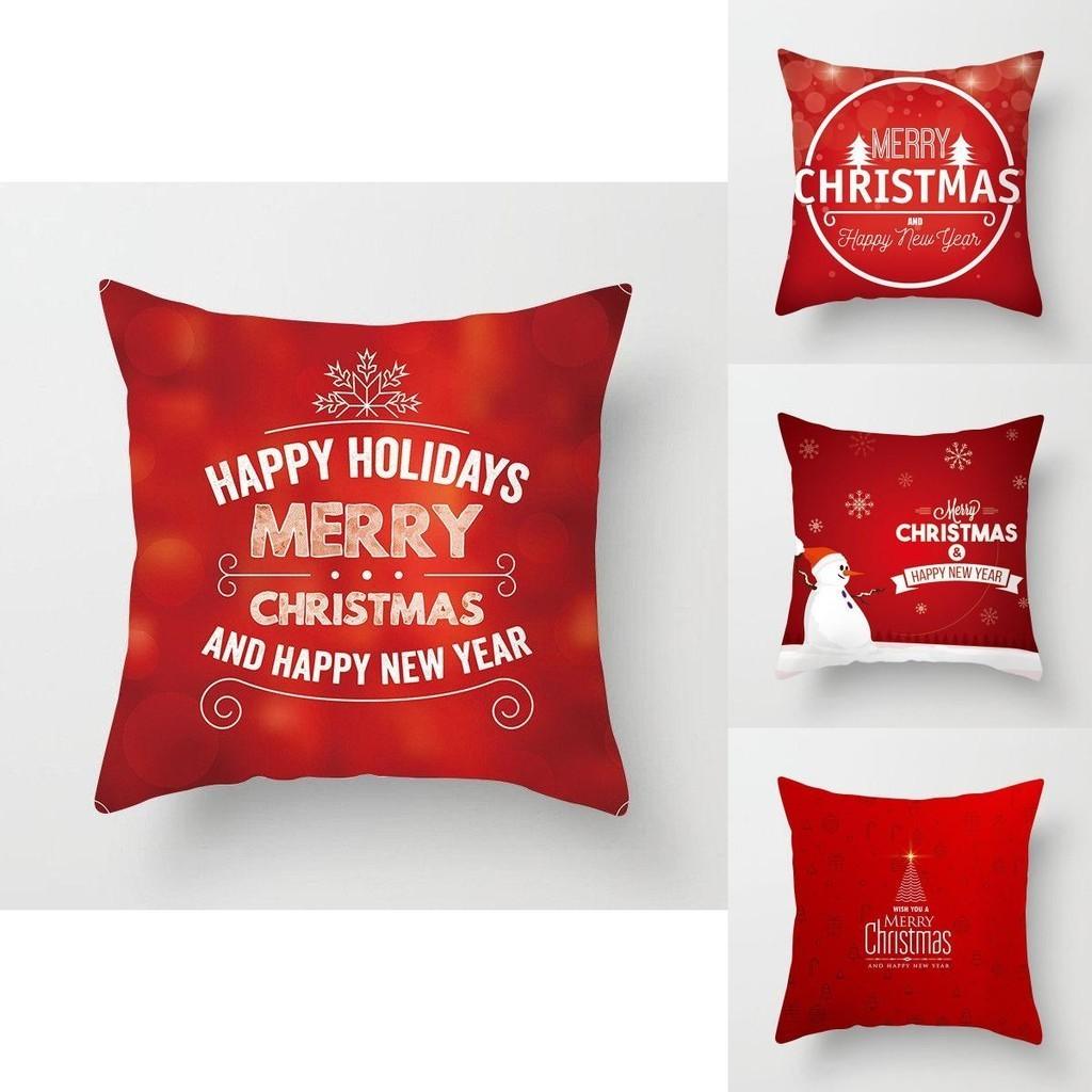 Cozy Christmas Cushion Cover In Soft Peach Skin Velvet For Festive Home Decor