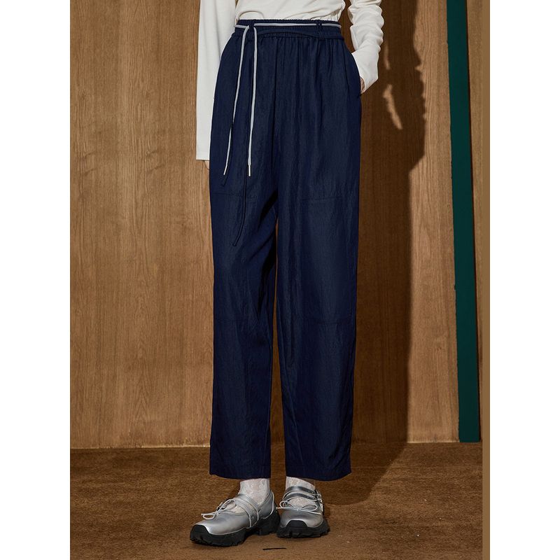 Coolhut Simple Loose Slimming Straight-Leg Lightweight Long Pants with Sun Protection and Drawstring 2025 Summer Women's Casual Pants