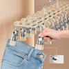 Heavy Duty Multi-Clip Drying Rack Stainless Steel Windproof Clothing Rack Laundry Hanger  Outdoor