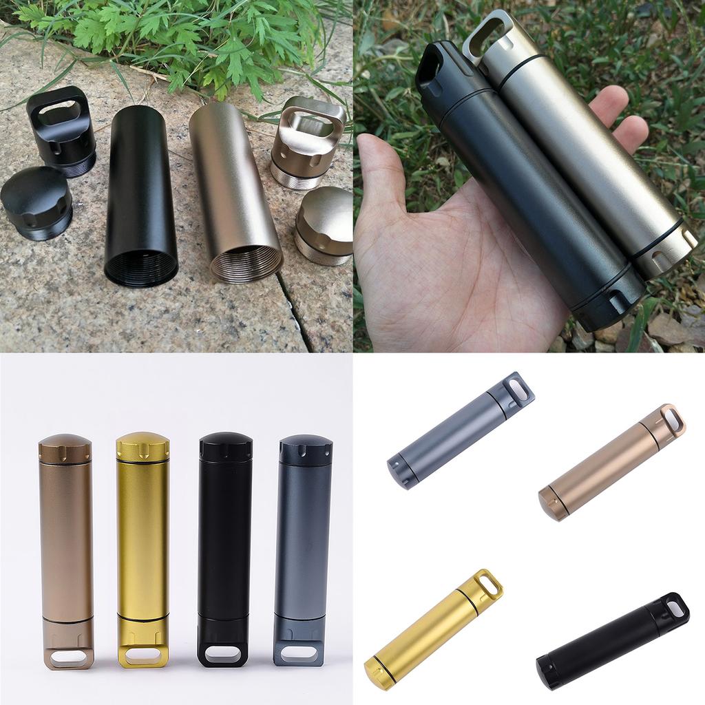Outdoor Waterproofed Survival Storage Organizers Durability Aluminum Bottles for Camping and Hiking