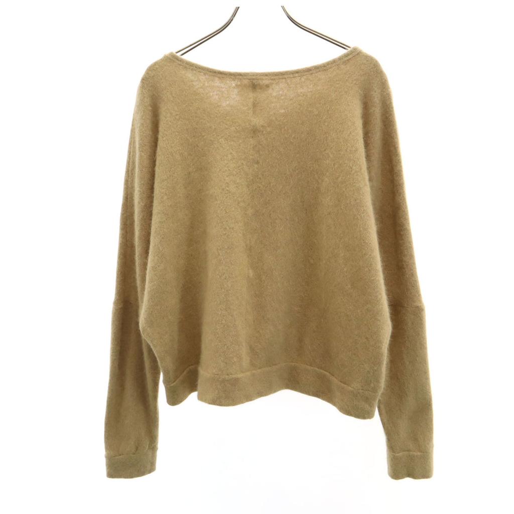 SHAREEF Gemaakt in Japan Angora Blend Trui met lange mouwen 1 Beige gebreid Heren Gebruikt