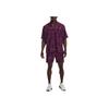Under Armour Journey Washed Jacquard Embossed Half-Zip Collar Short Sleeve T-Shirt Men Tops Rock-Purple 1377178-572