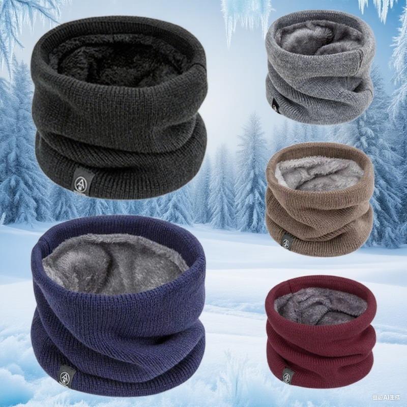 Soft Knit Winter Neck Warmer Thickened Thermal Gaiter Scarf Cover for Running Skating Skiing Hiking Outdoor Sports Cold Weather