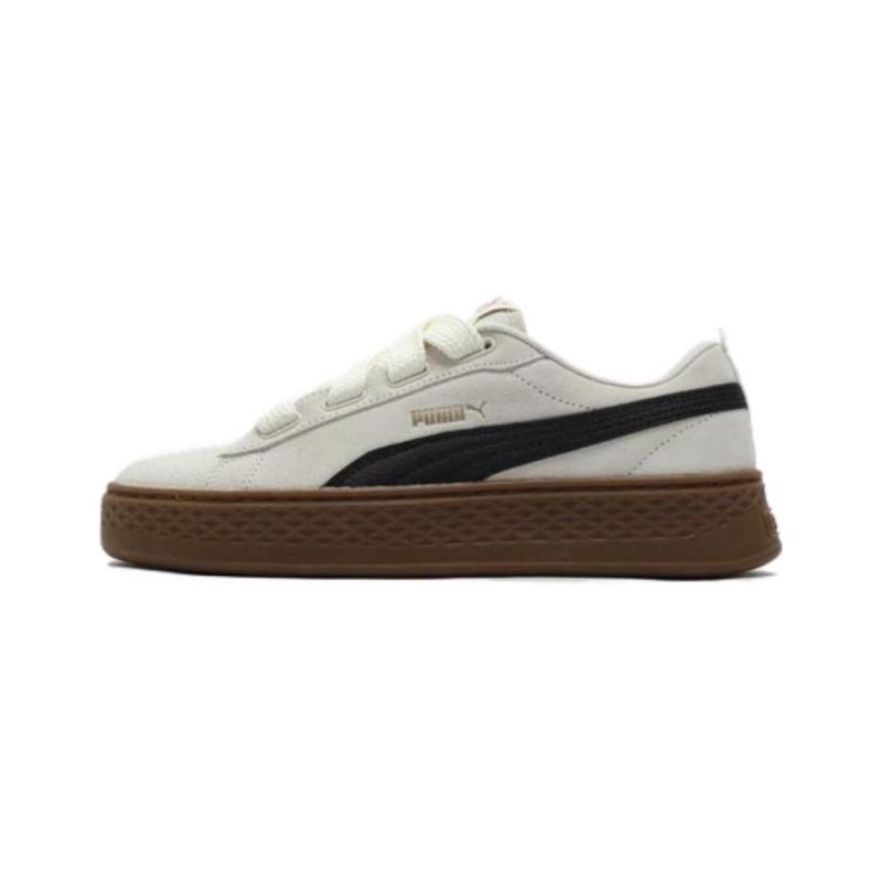 Puma Smash Platform Widelace Fashion Low-Top Sneakers Women sneakers Beige Black 404158-03