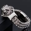 Gotische Herren Edelstahl Armband mit Löwenkopf Punk Rock Biker Schmuck an Handketten Armbänder Hypoallergen Geschenke