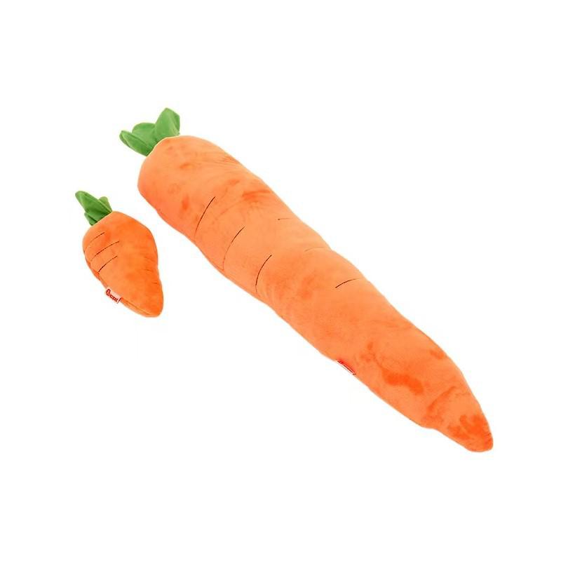 Jucărie pentru câini morcov: Pernă de pluș rezistentă la mușcături cu sunet pentru auto-distracție