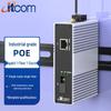 Itcom Industriell Gigabit POE Fiberoptisk Konverter