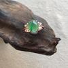 Vintage Classic Natural Chalcedony Green Rings for Women Retro Style Fashion New in Butterfly Ring Banquet Jewelry Gifts