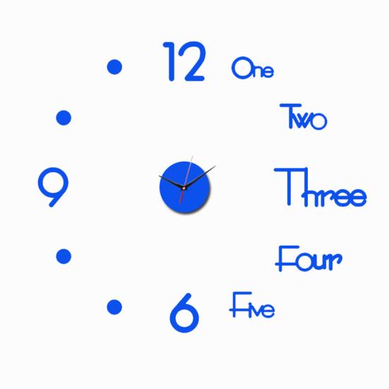 Modern Acrylic Mirror Surface Wall Sticker DIY Clock Living Room