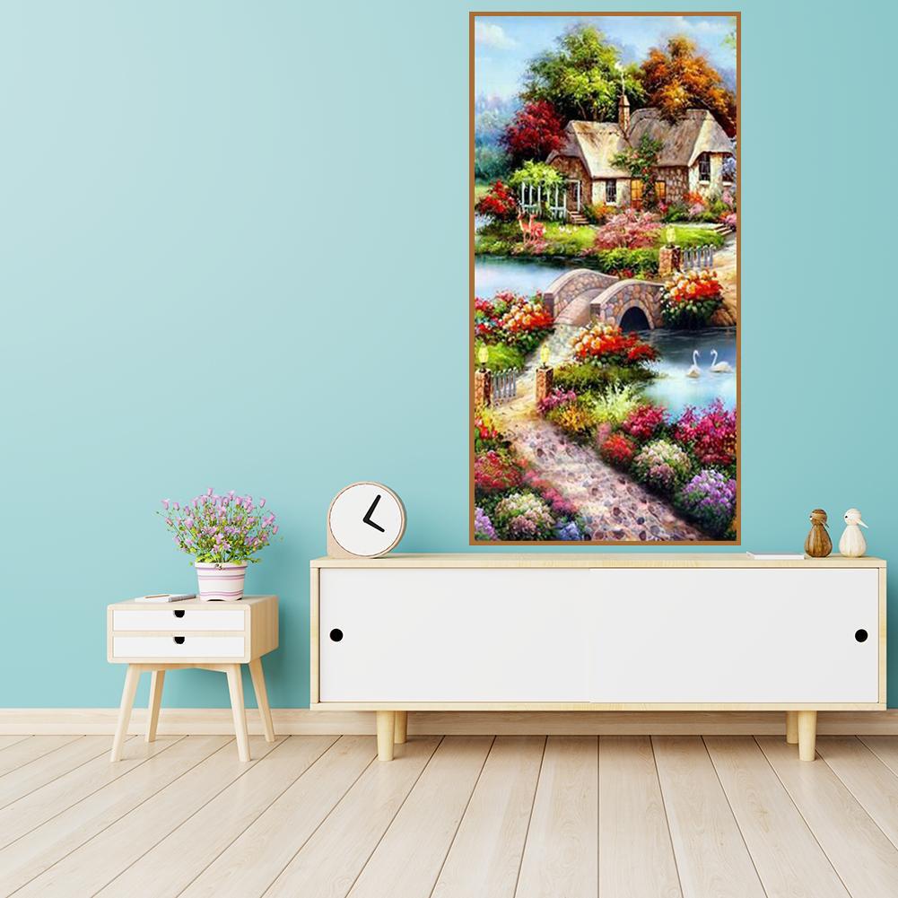 5D DIY Full Drill Diamond Painting Landscape Cross Stitch Embroidery Cross Stitch Mosaic Home Decor Combination Kit Craft
