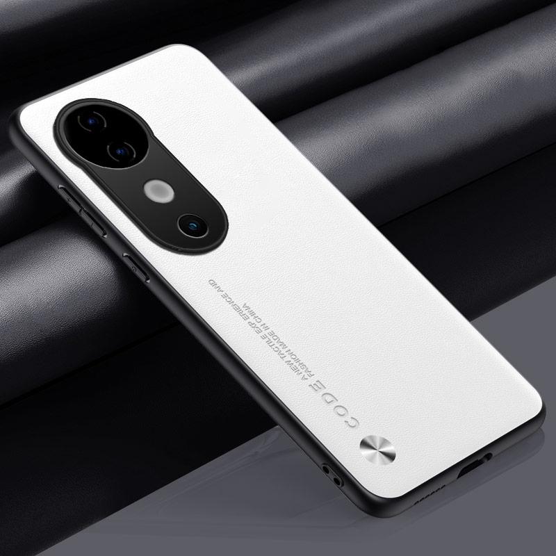 Luxury PU Leather Case For Vivo V40 Pro 5G Back Cover Matte Silicone Shockproof Full Protection Phone Case For Vivo S19 Pro