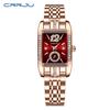 CRRJU New Watch 5017 Women's Watch Stainless Steel Strap Simple Square Business Fashion Watch