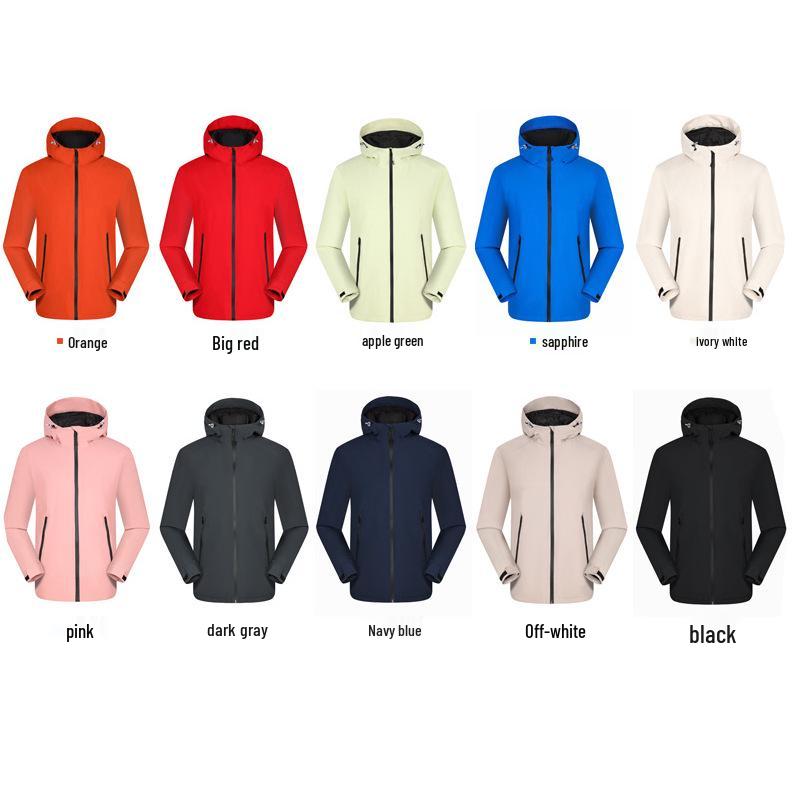 Unisex Waterproof Windbreaker: Breathable, Cotton-Padded, Team Style Workwear for Outdoor Warmth