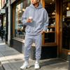 Men's Lined Zip Up Hoodie Sweatsuit Set Comfortable Athletic Track Suit with Pockets