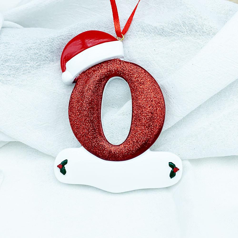 Beautifully Handpainted Crafted Resin Christmas Ornaments With 26 Alphabet Letters A To Z For Decor Stylish