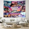 Custom Name GTA 6 Print Tapestry, Backdrop, Easy Setup, Ideal for Bedroom, Office & Living Room, with Aesthetic Wall Hanging Decor.