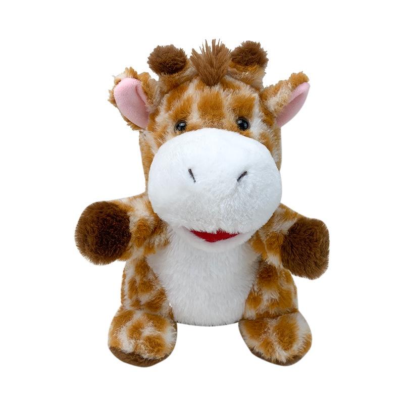 Jungle Animal Hand Puppets Lion Tiger Deer Monkey Plush Toys For Kids