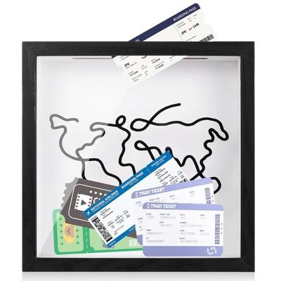 Travel Adventure Archive Box Ticket Shadow Box Picture Frame Display Memories