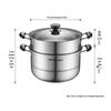 SUPOR 28cm 304 Stainless Steel Steamer & Soup Pot with Steaming Basket
