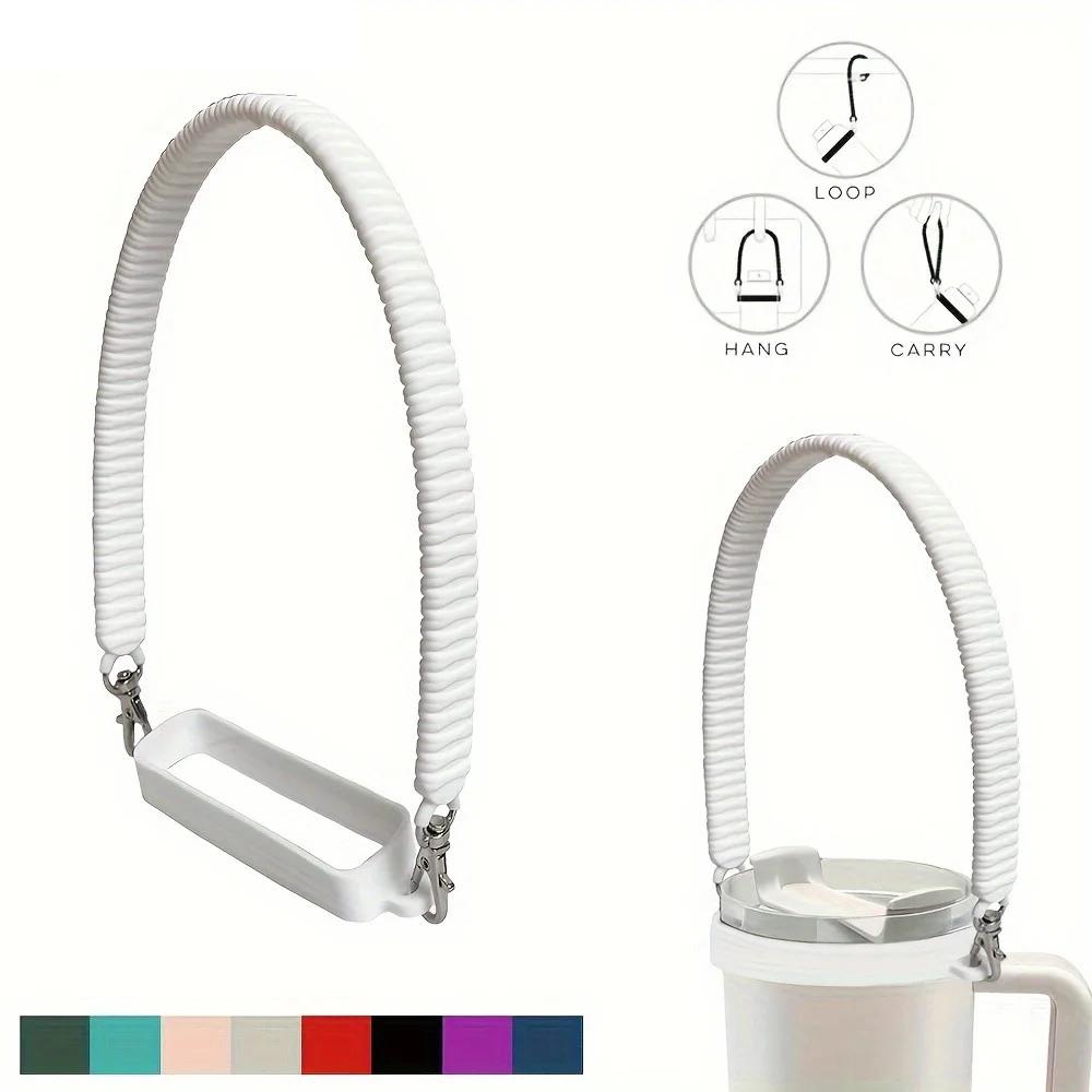 Water Bottle Carrier Strap Water Bottle Handle Sling Soft Durable Silicone Holder for Most 8 40oz Bottles Cup Accessories