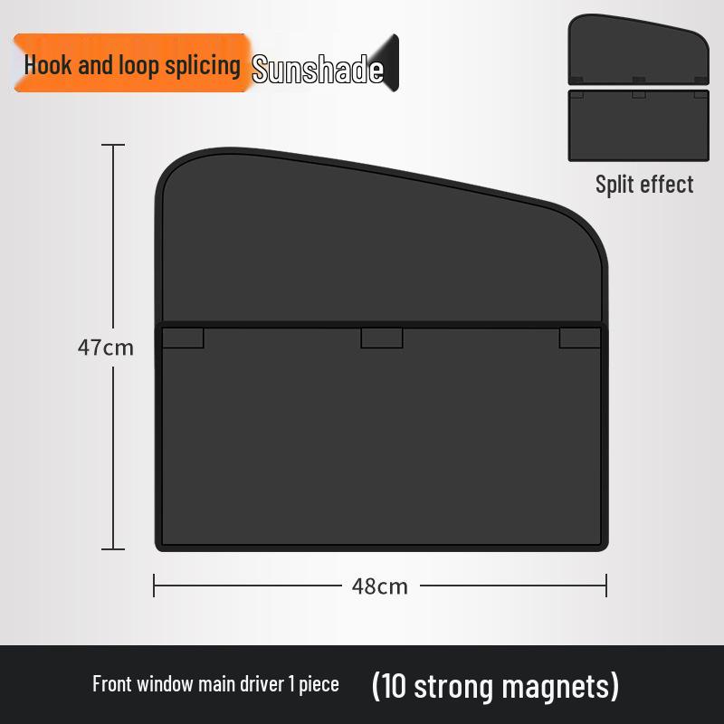 Dual-Function Car Sunshade: Detachable, Foldable, Magnetic Window Curtain for Summer Sun Protection