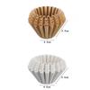 50pcs 1-2Cups Basket Coffee Paper Filter Pour Over Filter Papers Fits B75 Coffee Dripper Basket Dripper Coffee Filter Paper