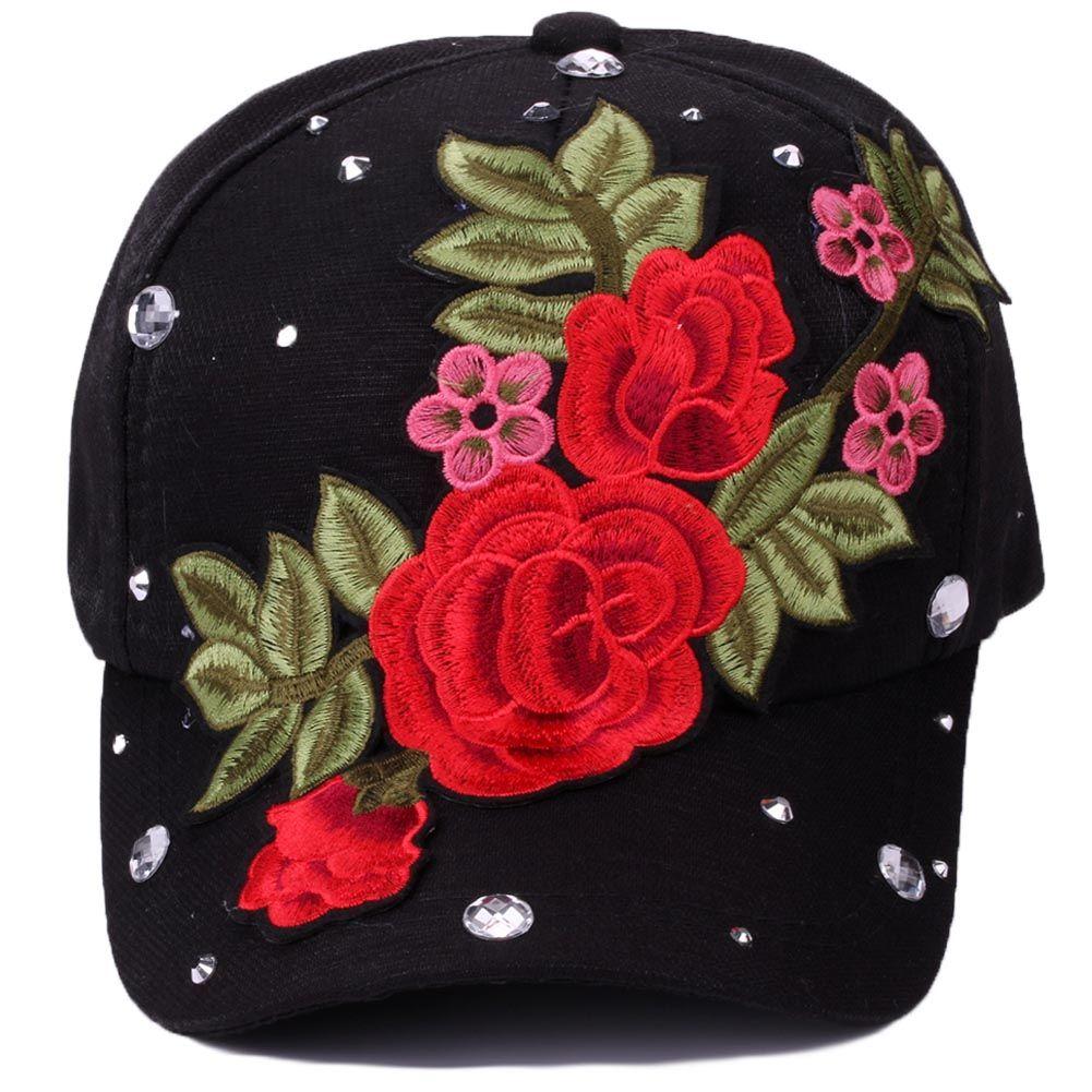 Cappello a Rete Traspirante Ricamato da Donna con Intarsi di Diamanti Affascinante Cappello Estivo alla Moda e Versatile Cappello da Sole Cappello da Sole Casual