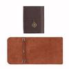 Handmade Retro Passport Travel Notebook Refillable Design Genuine Leather Sketchbook Tri-fold Loose-leaf Pages Pocket Notebook