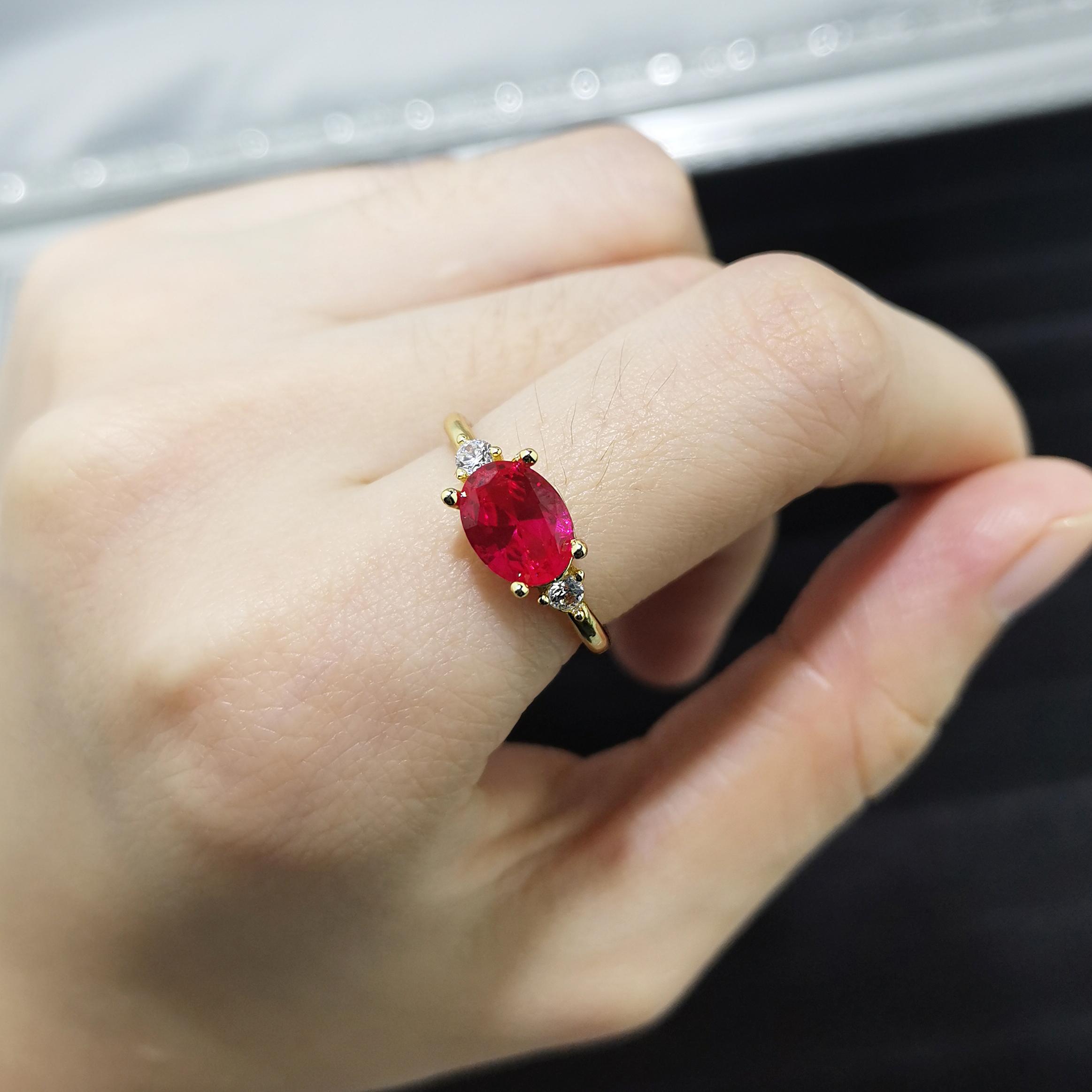 

Romantic Dainty Rings For Women Red Zircon Thin Heart Korean Finger Accessories Wedding Gifts Yes Rings For Girlfriend KAR272 10