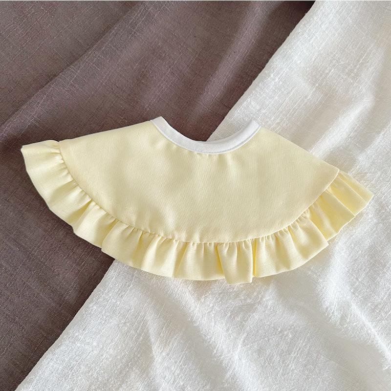 Ins Spring And Summer New Baby Gauze Large Lace Swallow Scarf Princess Palace Style Increased 360 Bib Baby Bib
