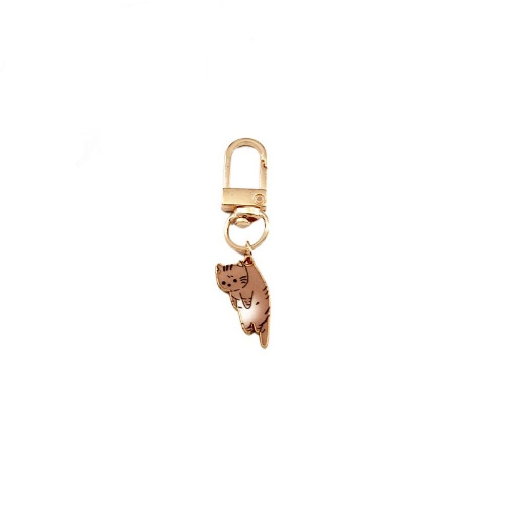 Korean Style Kitten Charm Zinc Zinc Alloy Keychains Animal  Little Fresh   Birthday Gift