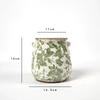 Retro Blue & White Distressed Ceramic Succulent Pot – Simple Decorative Vase for Green Plants & Flowers