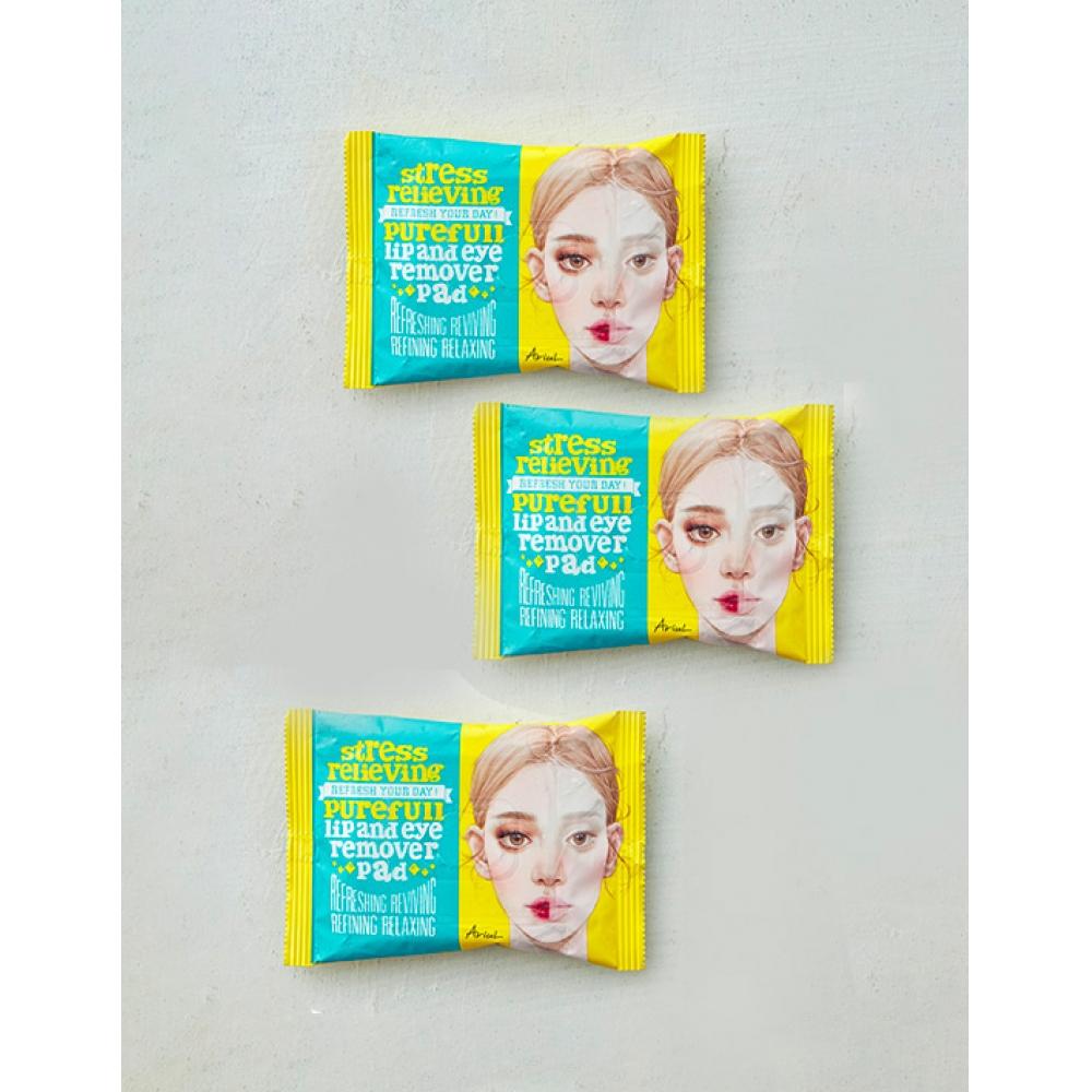 Arial Stress Relieving Lip   Eye Remover Pads 30 Sheets 3 Pack