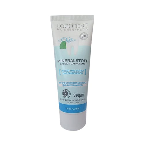 LOGONA [Officially Imported from Japan] Mineral Toothpaste, 75ml (1 Bottle) [Seaweed Extract and Minerals Mildly Prevent Cavities, White Herb]