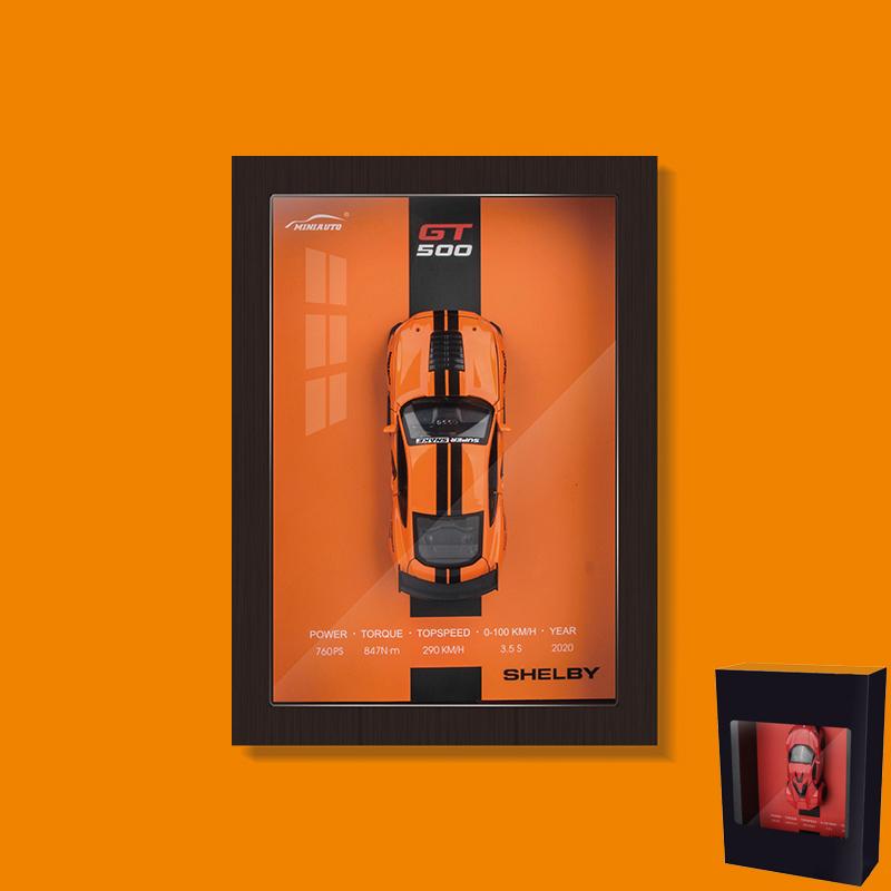 1:32 3D Photo Frame Wall Hanging Paintings Alloy Metal Diecast Model Car Home Trendy Decorations Ornament Collectibles Birthday