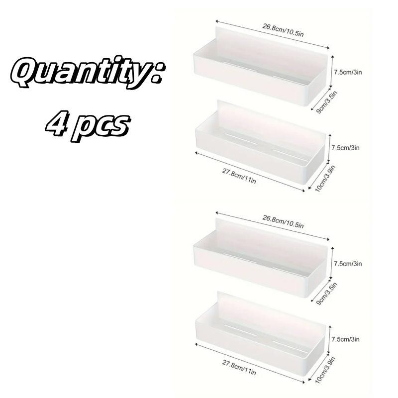 2/4-pack Magnetiska förvaringskorgar för kylskåpssida – Borrfria väggmonterade kryddhyllor, Köksorganisatör för tvättmaskin